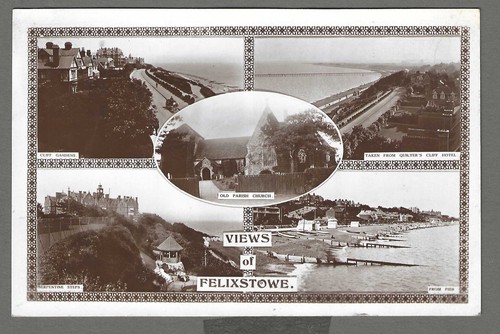 Vintage postcard multi - rp,