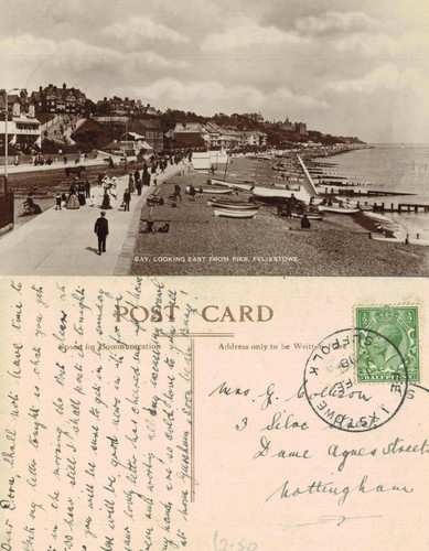 Vintage postcard felixstowe - vintage,