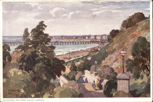 Vintage postcard felixstowe - postcard,