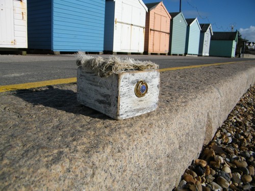 Beach hut box relic from - beach,