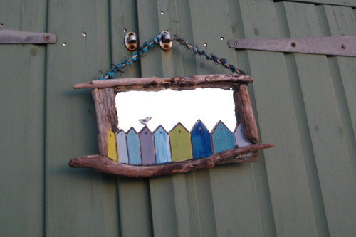 Beach hut mirror