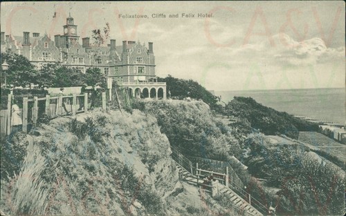 Postcard felixstowe cliffs and - postcard,