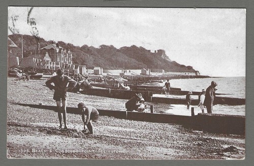 Vintage postcard the beach - vintage, rp