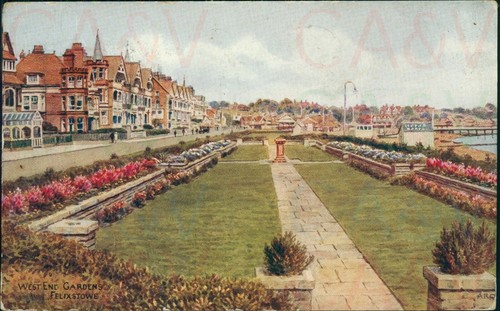 Postcard felixstowe west end - west,