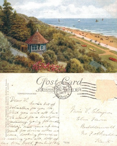 Vintage postcard felixstowe - vintage,