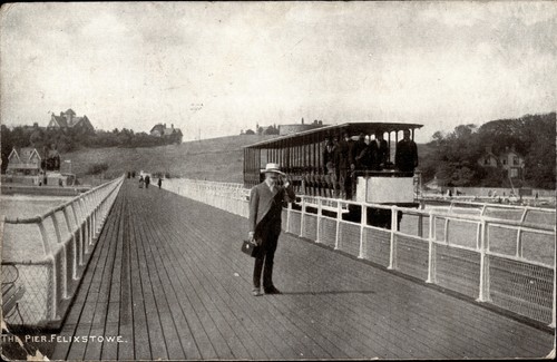 Felixstowe pier tramway tram - felixstowe, &